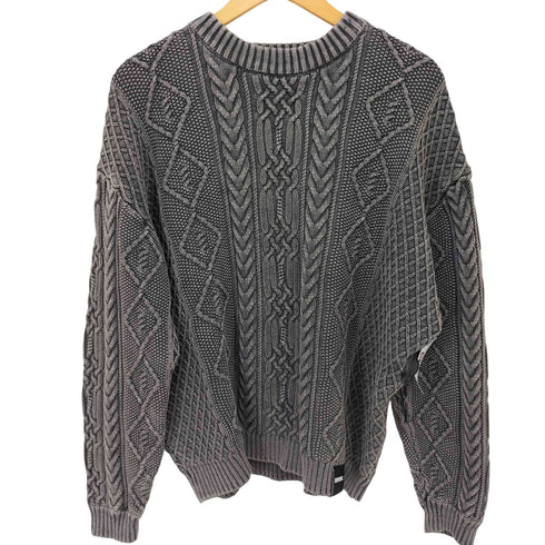 ネイバーフッド NEIGHBORHOOD 24AW WASHED CREWNECK CABLE SWEATER クルーネック ケーブル ニット メンズ JPN:L