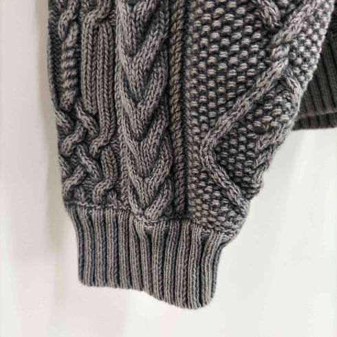 ネイバーフッド NEIGHBORHOOD 24AW WASHED CREWNECK CABLE SWEATER クルーネック ケーブル ニット メンズ JPN:L