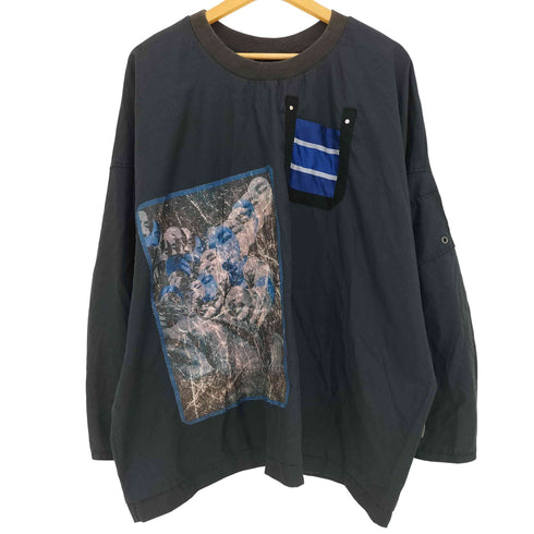 エレファントトライバルファブリックス ELEPHANT TRIBAL FABRICS ストライプ切替 オーバーサイズ プルオーバー メンズ