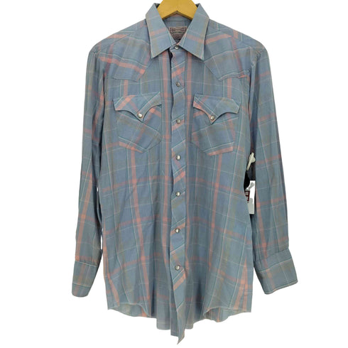 エイチバーシー H BAR C 70S USA製 RANCHWEAR チェック ウエスタンシャツ メンズ 15 1/2 : 33