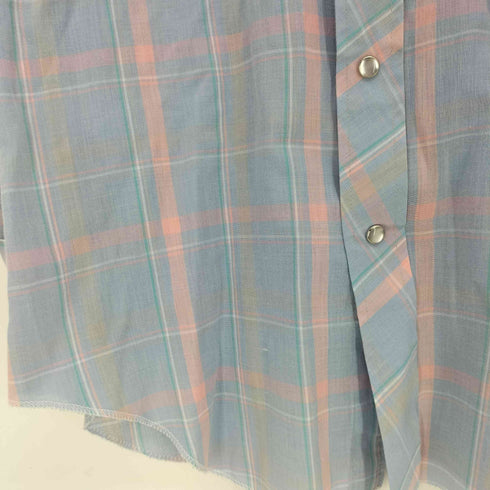 エイチバーシー H BAR C 70S USA製 RANCHWEAR チェック ウエスタンシャツ メンズ 15 1/2 : 33