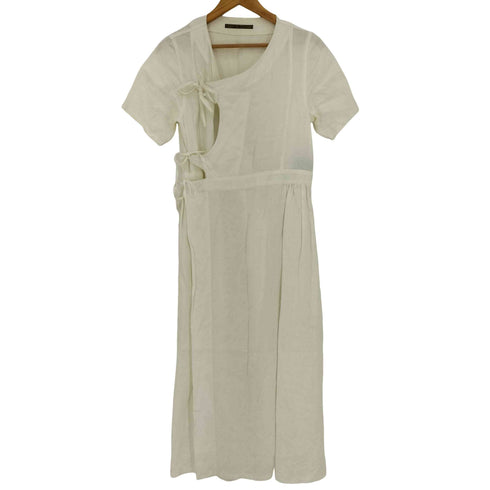 ローブスアンドコンフェクションズ Robes&Confections リネン カシュクールワンピース ラップ レディース