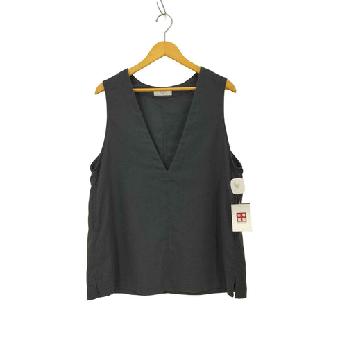スローブイエナ SLOBE IENA 23SS リネンコンツイルVネックジレ レディース