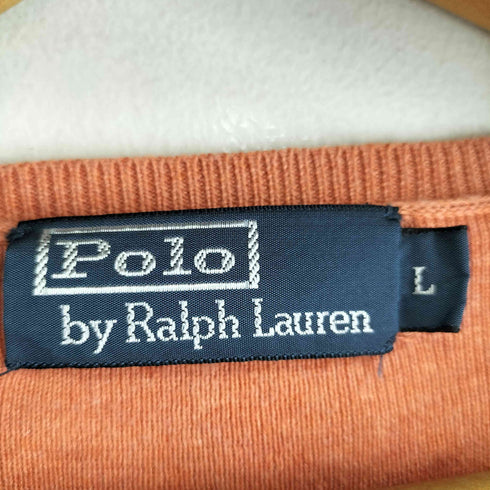 ポロバイラルフローレン Polo by RALPH LAUREN スモールポニー刺繍Vネックコットンニット メンズ import:L