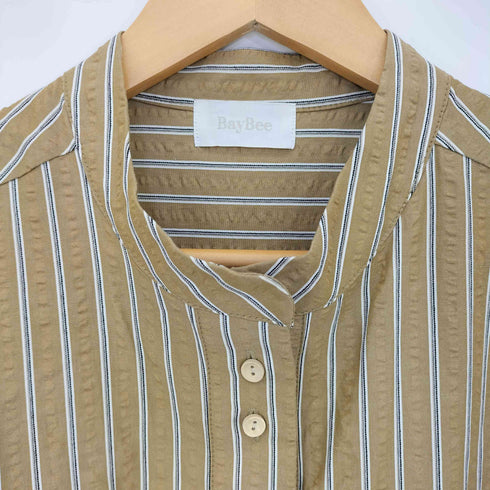 BayBee stripe shirt dress ストライプ シャツワンピース レディース