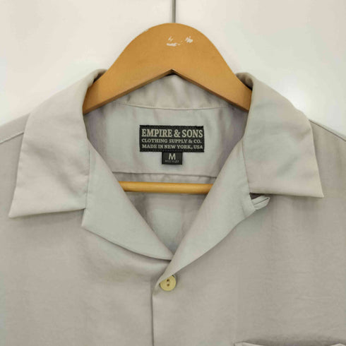 EMPIRE&SONS USA製 レーヨンサテン オープンカラーシャツ メンズ import:M
