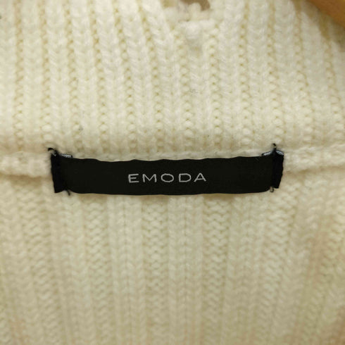 エモダ EMODA CURVE SLEEVE CRASH KNIT レディース FREE