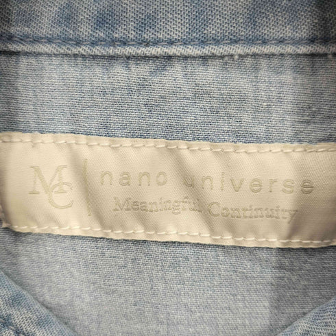 ナノユニバース NANO universe 25SS MC TIMELESS WARDROBE デニム シャツ メンズ JPN:S