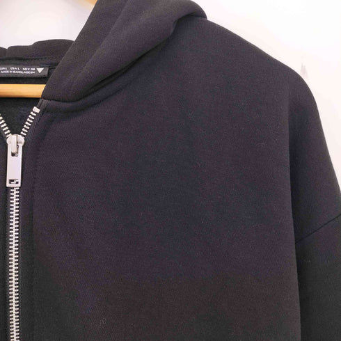 ザラ ZARA ボックスフィット ダブルジップ パーカー メンズ import:L