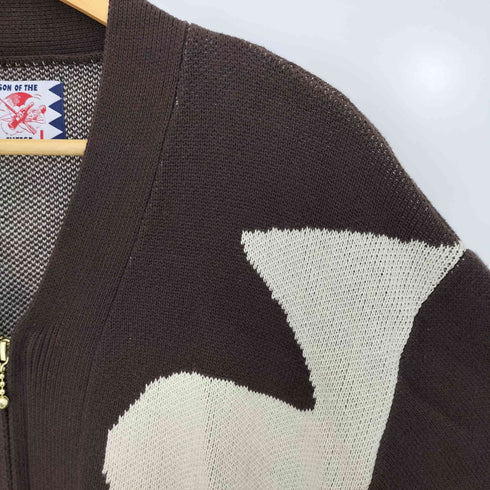 サノバチーズ SON OF THE CHEESE Horse Cardigan コットンニット ジップカーディガン メンズ JPN:L