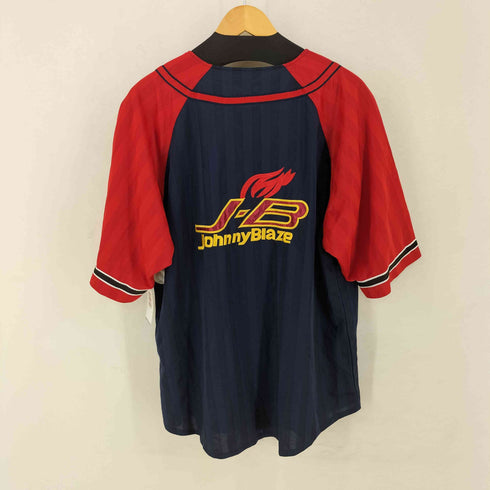 ジョニーブレイズ JOHNNY BLAZE 00S ロゴ刺繍 ベースボールシャツ メンズ