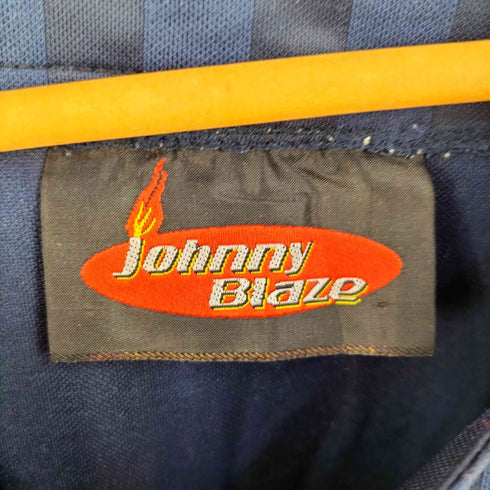 ジョニーブレイズ JOHNNY BLAZE 00S ロゴ刺繍 ベースボールシャツ メンズ