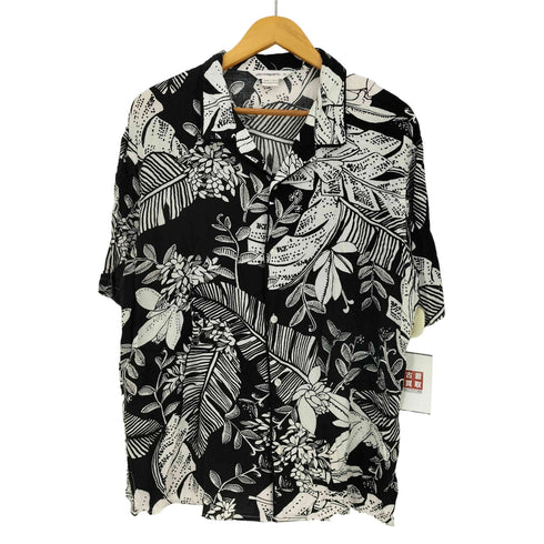 elevenparis Black Tropical レーヨン オープンカラーシャツ メンズ import:XL