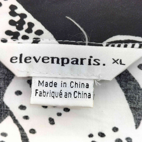 elevenparis Black Tropical レーヨン オープンカラーシャツ メンズ import:XL