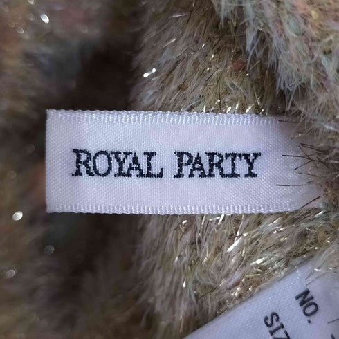ロイヤルパーティー ROYAL PARTY パールボタン Vネック ニットカーディガン レディース FREE