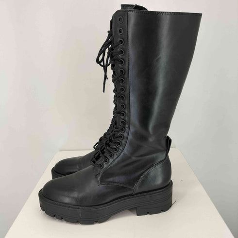 ザラ ZARA レースアップ ロングブーツ レディース EUR:38