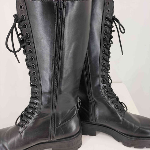 ザラ ZARA レースアップ ロングブーツ レディース EUR:38