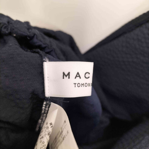 マカフィー MACPHEE 24SS コットンポリエステルサッカー ジャンプスーツ レディース 36
