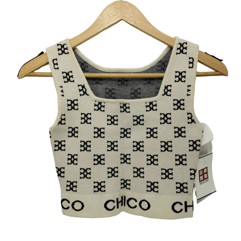 チコ Chico 総柄裾ロゴクロップドタンクトップ レディース FREE