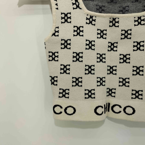 チコ Chico 総柄裾ロゴクロップドタンクトップ レディース FREE