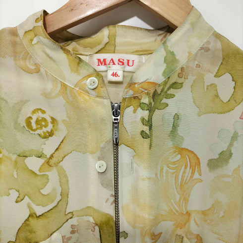 エムエーエスユー MASU 2022SS GRANNY ZIP-UP SHIRTS ジップアップ シルクシャツ メンズ JP 46