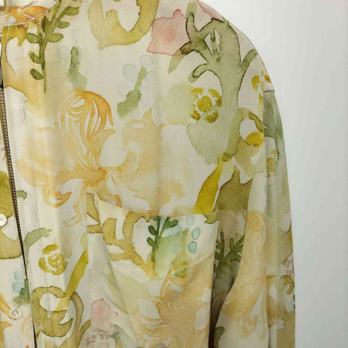 エムエーエスユー MASU 2022SS GRANNY ZIP-UP SHIRTS ジップアップ シルクシャツ メンズ JP 46