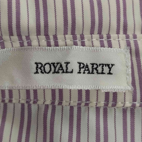 ロイヤルパーティー ROYAL PARTY ニットベスト付くびれるストライプシャツワンピース レディース FREE