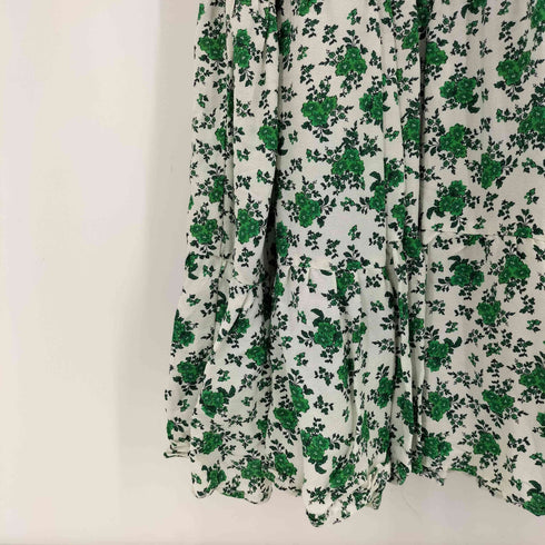 ザラ ZARA フラワープリントティアードロングワンピース レディース import:XS