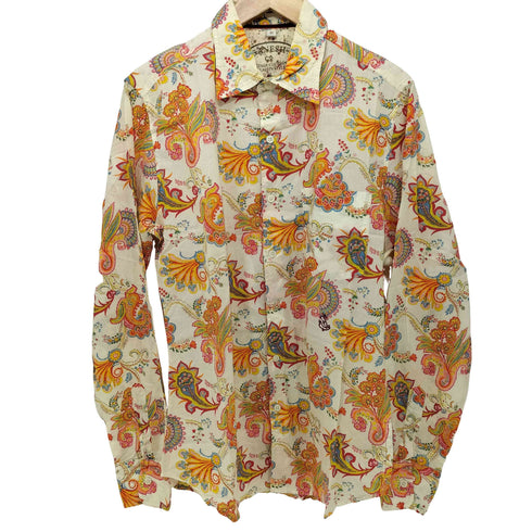 ガネーシュ GANESH ペイズリー柄 レギュラーカラーシャツ メンズ JPN:M
