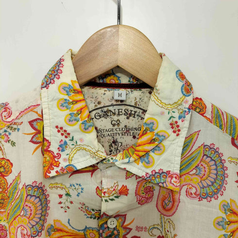 ガネーシュ GANESH ペイズリー柄 レギュラーカラーシャツ メンズ JPN:M
