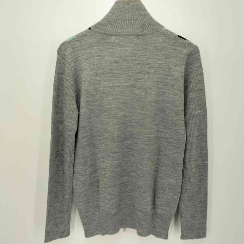 キャサリンハムネットロンドン KATHARINE HAMNETT LONDON アーガイル ダブルジップ ドライバーズニット メンズ import:M