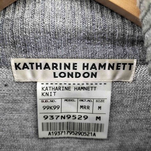 キャサリンハムネットロンドン KATHARINE HAMNETT LONDON アーガイル ダブルジップ ドライバーズニット メンズ import:M