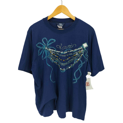 Lenox Square 80s USA製 ラインストーン ビジュー クルーネックTシャツ メンズ