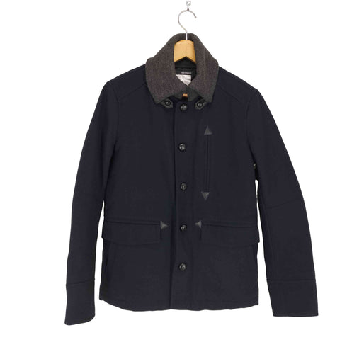キャサリンハムネットロンドン KATHARINE HAMNETT LONDON BLOUSON 襟切替 ウールコート メンズ import:L