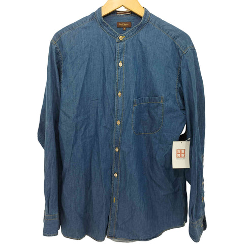 ポールスミスコレクション Paul Smith COLLECTION ステッチシャンブレースタンドカラーシャツ メンズ import:M
