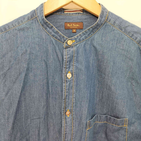 ポールスミスコレクション Paul Smith COLLECTION ステッチシャンブレースタンドカラーシャツ メンズ import:M