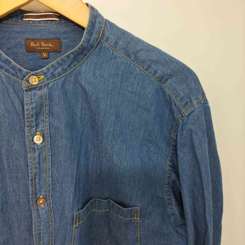 ポールスミスコレクション Paul Smith COLLECTION ステッチシャンブレースタンドカラーシャツ メンズ import:M