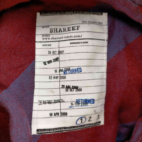 シャリーフ SHAREEF BIAS STRIPE BIG SHIRTS メンズ 1