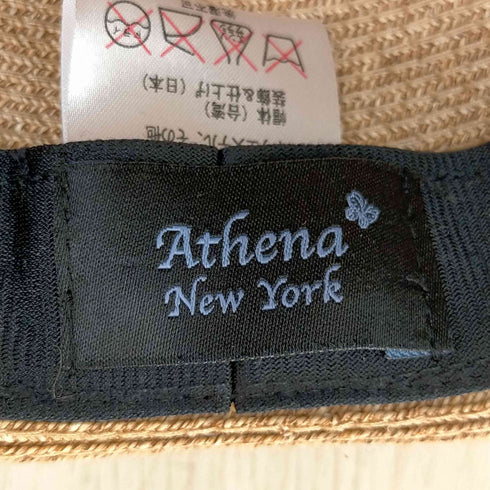 アシーナニューヨーク Athena New York リボン麦わら帽子 レディース