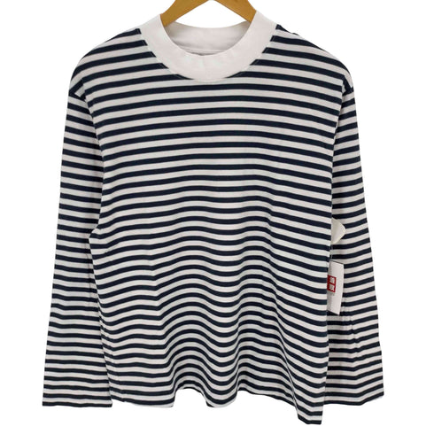 コス COS ハイネックボーダーTシャツ レディース import:M