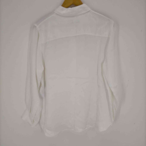 ザラ ZARA サテンレギュラーカラーシャツ レディース import:L