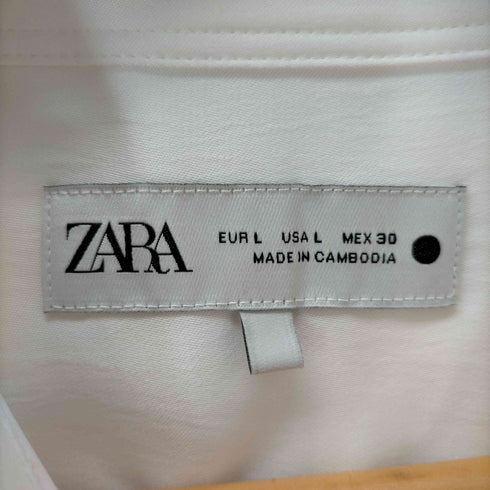 ザラ ZARA サテンレギュラーカラーシャツ レディース import:L