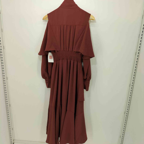 リエンダ rienda オープンショルダーフリルボウタイワンピース レディース JPN:S