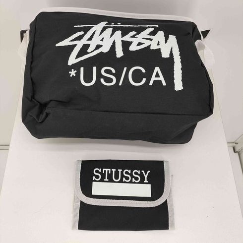 ステューシー Stussy スカル 折れクラウン SSリンク ポーチ付き ショルダーバッグ メンズ
