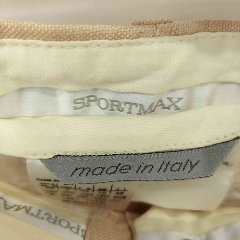 スポーツマックス SPORTMAX イタリア製リネンスラックス レディース 42