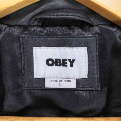 オベイ OBEY ダブルリアルレザージャケット メンズ JPN:L