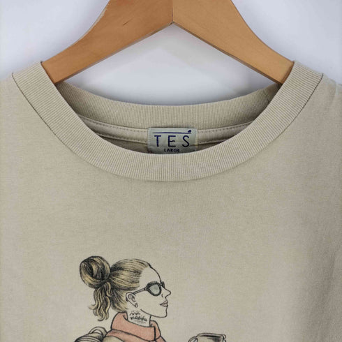 テス TES プリント ロングスリーブ Tシャツ メンズ import:L