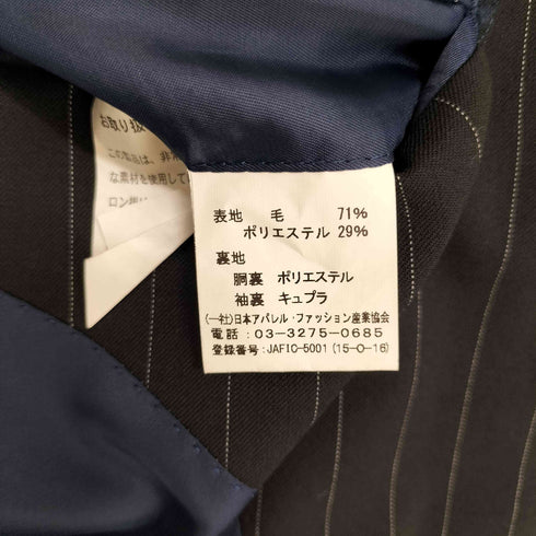パーソンズフォーメン person's for men ピンストライプ ウール ポリ 2B テーラード ジャケット ノータック ピンストライプ スラックス スーツ セットアップ メンズ YA8