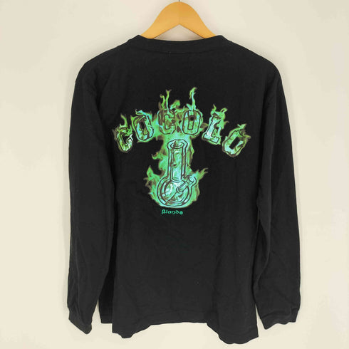 COCOLO BRAND シリンダー ファイヤーパターン バック プリント L/S Tシャツ メンズ JPN:L