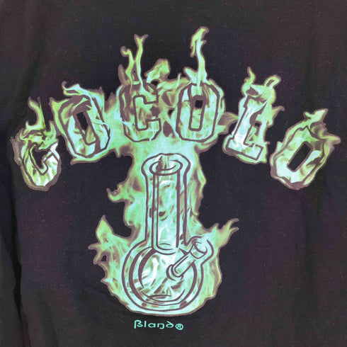 COCOLO BRAND シリンダー ファイヤーパターン バック プリント L/S Tシャツ メンズ JPN:L